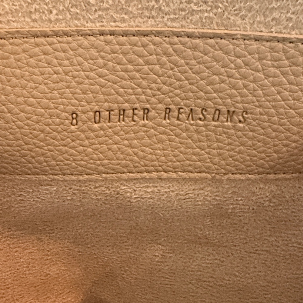 8 Other Reasons Beige Vegan Leather Slouchy Bucket Bag - Picture 3 of 8